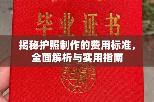 铜陵揭秘护照制作的费用标准，全面解析与实用指南